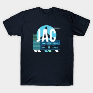 Jackson Hole (JAC) Airport // Sunset Baggage Tag T-Shirt